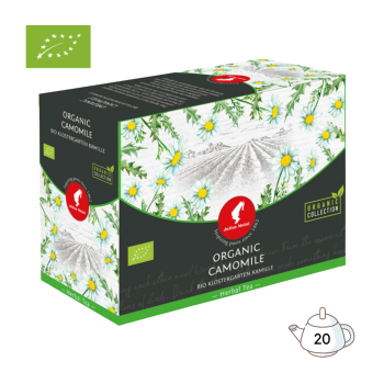 Julius Meinl Tee Bio Klostergarten Kamille Big Bag (Kannen Teebeutel), Kräutertee, 20 Teebeutel im Kuvert